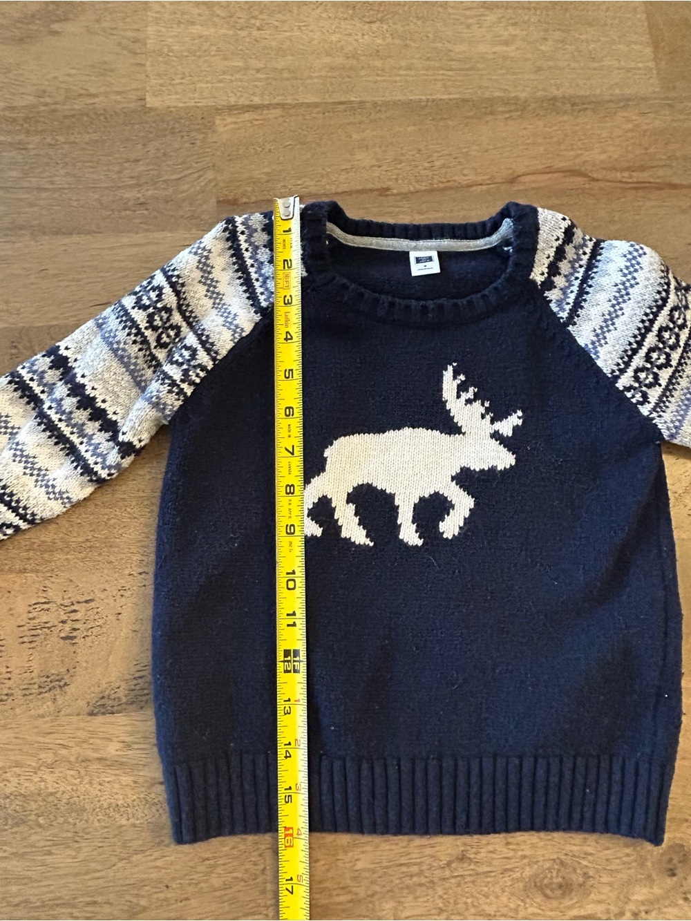 Janie and Jack Navy Sweater with Cream Accent - Picture 5 of 5